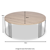 Atri Oak Wood Effect Coffee Table dimensions