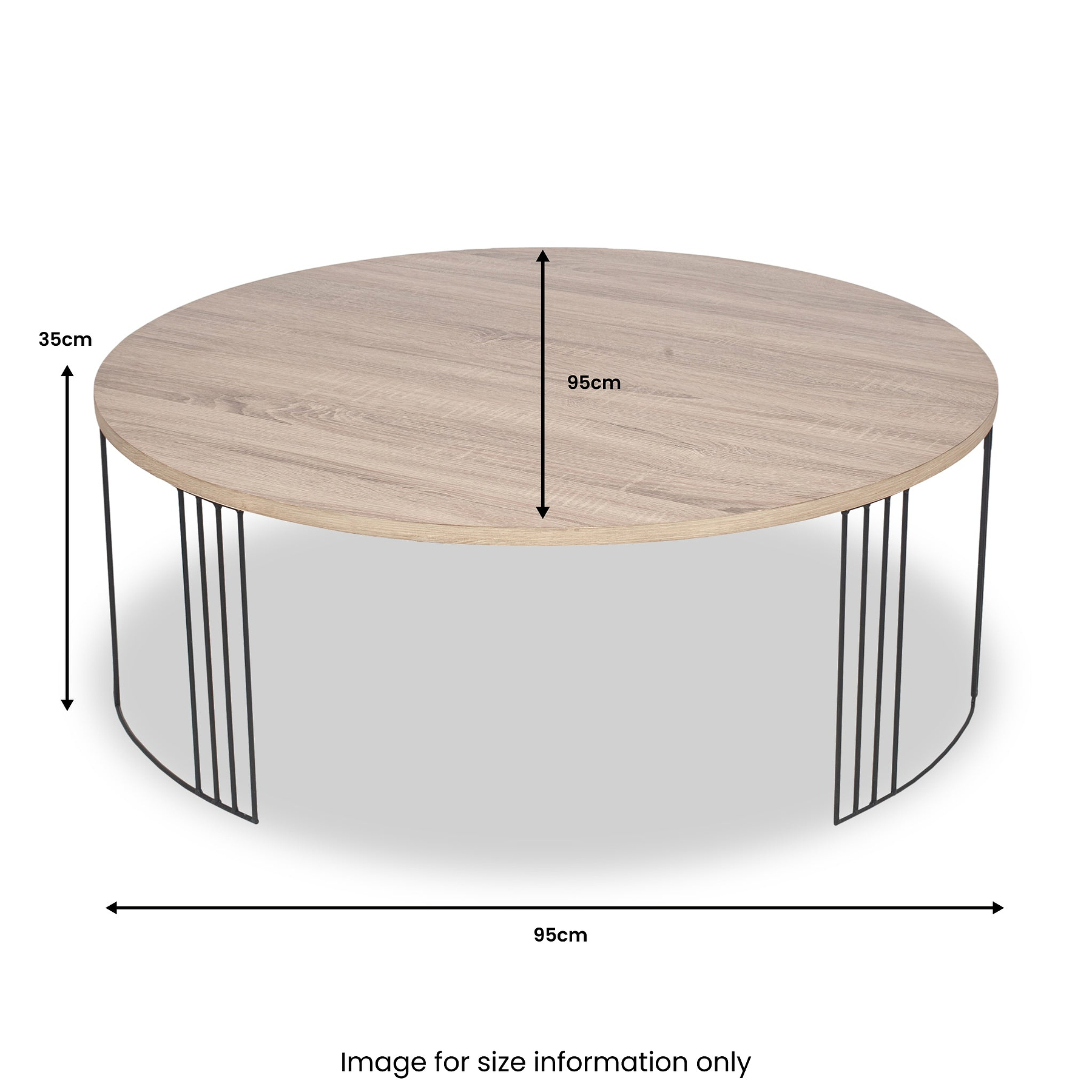 Atri Oak Wood Effect Coffee Table dimensions