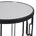Caprisse S2 Mirror and Graphite Metal Side Tables from Roseland Furniture