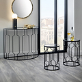 Caprisse Mirrored and Graphite Console Table from Roseland Furniture