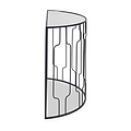 Caprisse Mirrored and Graphite Console Table from Roseland Furniture