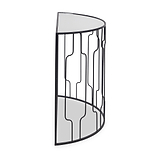Caprisse Mirrored and Graphite Console Table from Roseland Furniture