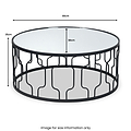Caprisse Mirrored and Graphite Coffee Table from Roseland Furniture