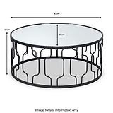 Caprisse Mirrored and Graphite Coffee Table from Roseland Furniture