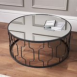 Caprisse Mirrored and Graphite Coffee Table from Roseland Furniture