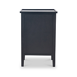 Chelmsford Satin Black Pine Wood 3 Drawer Unit from Roseland Furniture