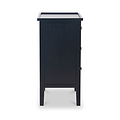 Chelmsford Satin Black Pine Wood 3 Drawer Unit from Roseland Furniture