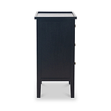 Chelmsford Satin Black Pine Wood 3 Drawer Unit from Roseland Furniture