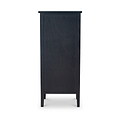 Chelmsford Black Pine Wood 5 Drawer Tallboy from Roseland Furniture