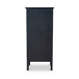 Chelmsford Black Pine Wood 5 Drawer Tallboy from Roseland Furniture