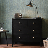 Chelmsford Black Pine Wood 4 Drawer Unit from Roseland Furniture