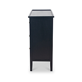 Chelmsford Black Pine Wood 4 Drawer Unit from Roseland Furniture