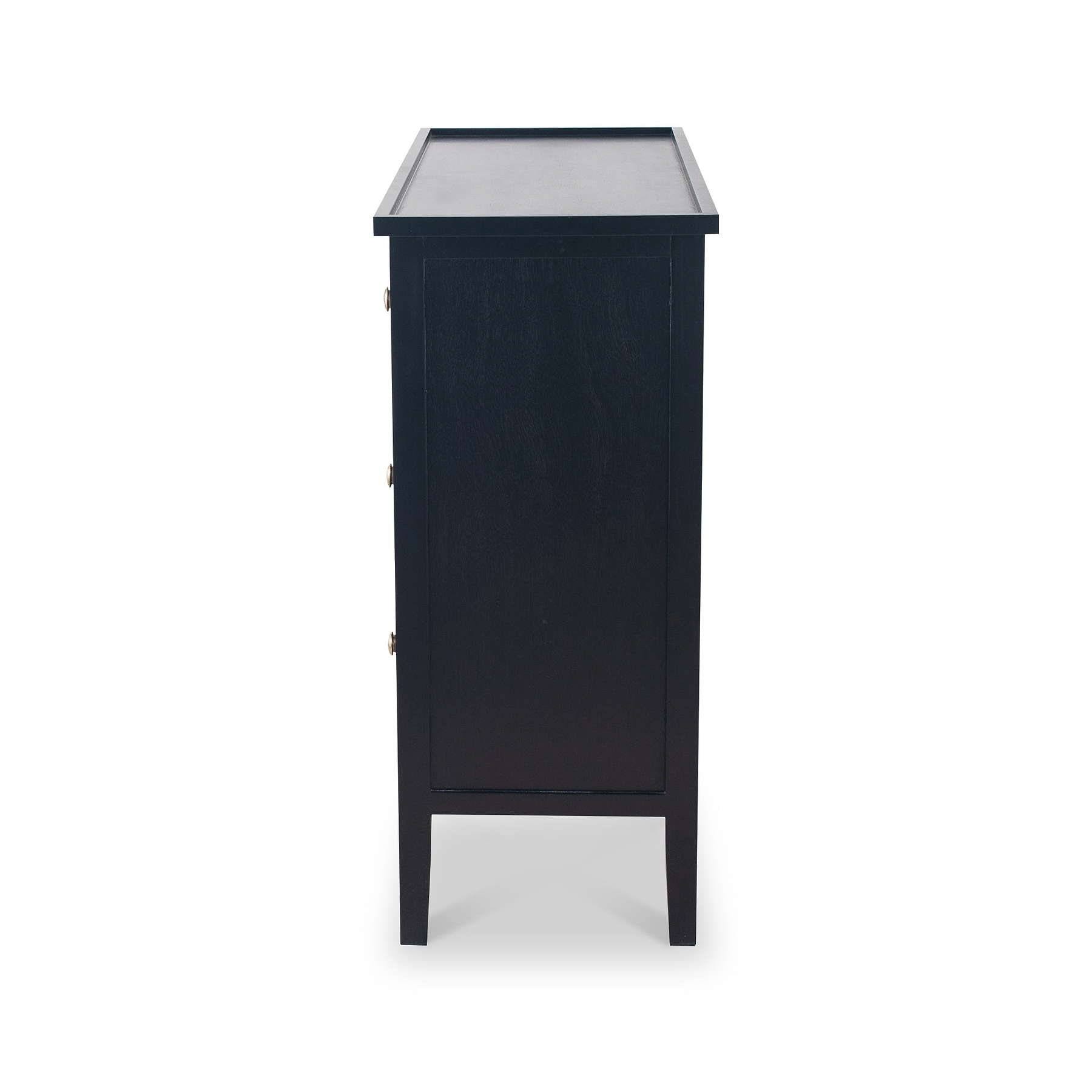 Chelmsford Black Pine Wood 4 Drawer Unit from Roseland Furniture