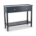 Chelmsford Black Wood 2 Drawer Console Table from Roseland Furniture