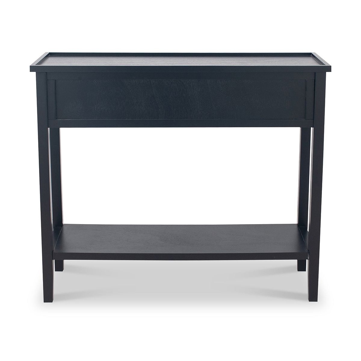 Chelmsford Black Wood 2 Drawer Console Table from Roseland Furniture
