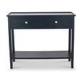 Chelmsford Black Wood 2 Drawer Console Table from Roseland Furniture