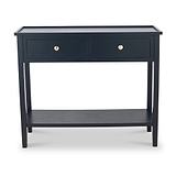 Chelmsford Black Wood 2 Drawer Console Table from Roseland Furniture