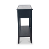 Chelmsford Black Wood 2 Drawer Console Table from Roseland Furniture