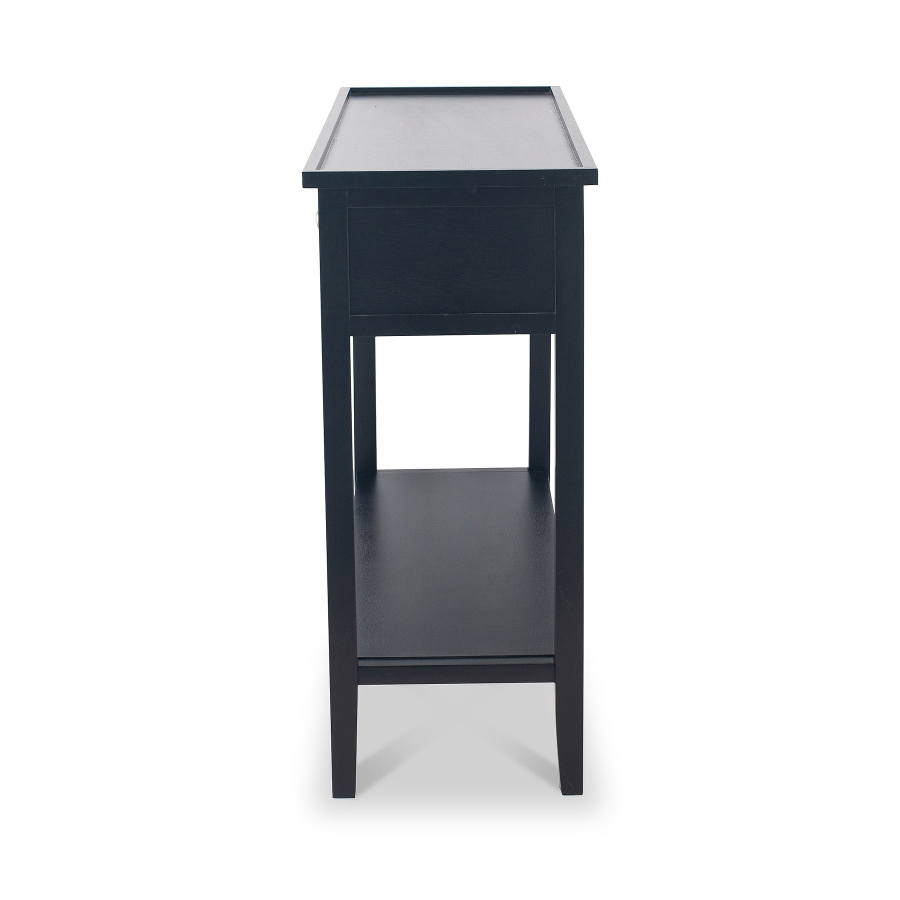 Chelmsford Black Wood 2 Drawer Console Table from Roseland Furniture