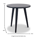 Chelmsford Black Wood Side Table from Roseland Furniture
