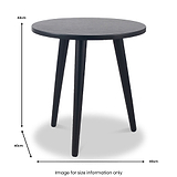 Chelmsford Black Wood Side Table from Roseland Furniture