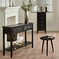Chelmsford Black Wood Side Table from Roseland Furniture