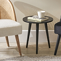 Chelmsford Black Wood Side Table from Roseland Furniture