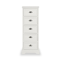 Croft Linen Pine Wood 5 Drawer Tall Unit from Roseland Furniture