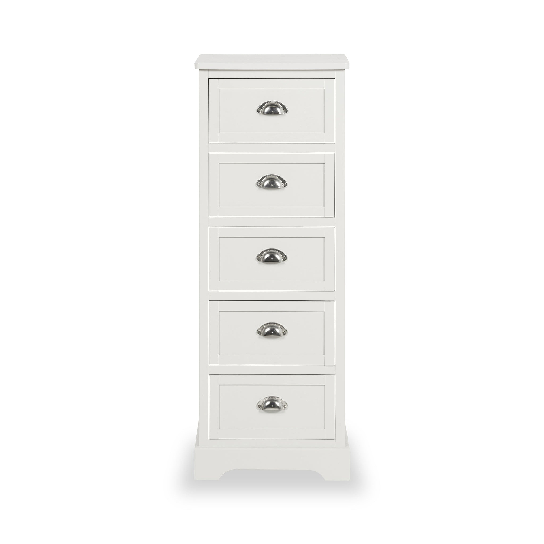 Croft Linen Pine Wood 5 Drawer Tall Unit from Roseland Furniture