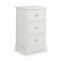 Croft Linen Pine Wood 3 Drawer Tall Unit from Roseland Furniture