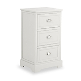 Croft Linen Pine Wood 3 Drawer Tall Unit from Roseland Furniture