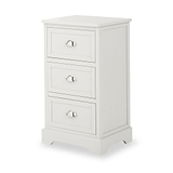 Croft Linen Pine Wood 3 Drawer Tall Unit from Roseland Furniture