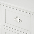 Croft Linen Pine Wood 3 Drawer Tall Unit from Roseland Furniture