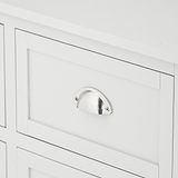 Croft Linen Pine Wood 3 Drawer Tall Unit from Roseland Furniture
