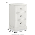 Croft Linen Pine Wood 3 Drawer Tall Unit from Roseland Furniture