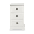 Croft Linen Pine Wood 3 Drawer Tall Unit from Roseland Furniture