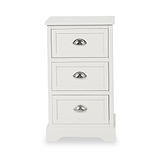 Croft Linen Pine Wood 3 Drawer Tall Unit from Roseland Furniture