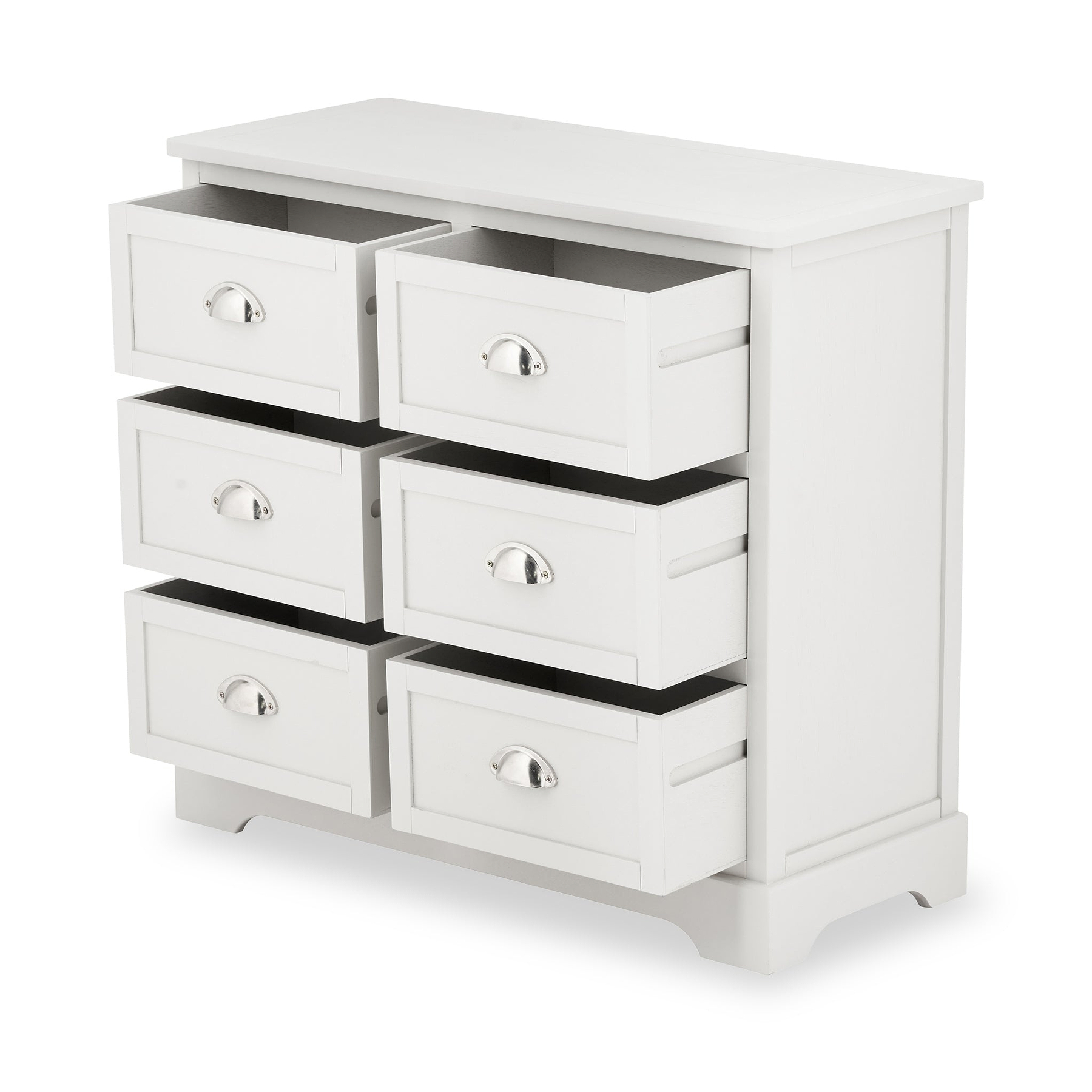 Croft Linen Pine Wood 6 Drawer Unit from Roseland Furniture