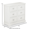 Croft Linen Pine Wood 6 Drawer Unit from Roseland Furniture