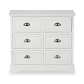 Croft Linen Pine Wood 6 Drawer Unit from Roseland Furniture
