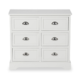 Croft Linen Pine Wood 6 Drawer Unit from Roseland Furniture