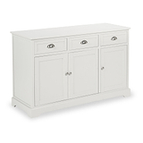 Croft Linen Pine Wood 3 Door 3 Drawer Unit from Roseland Furniture