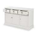 Croft Linen Pine Wood 3 Door 3 Drawer Unit from Roseland Furniture