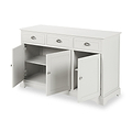 Croft Linen Pine Wood 3 Door 3 Drawer Unit from Roseland Furniture