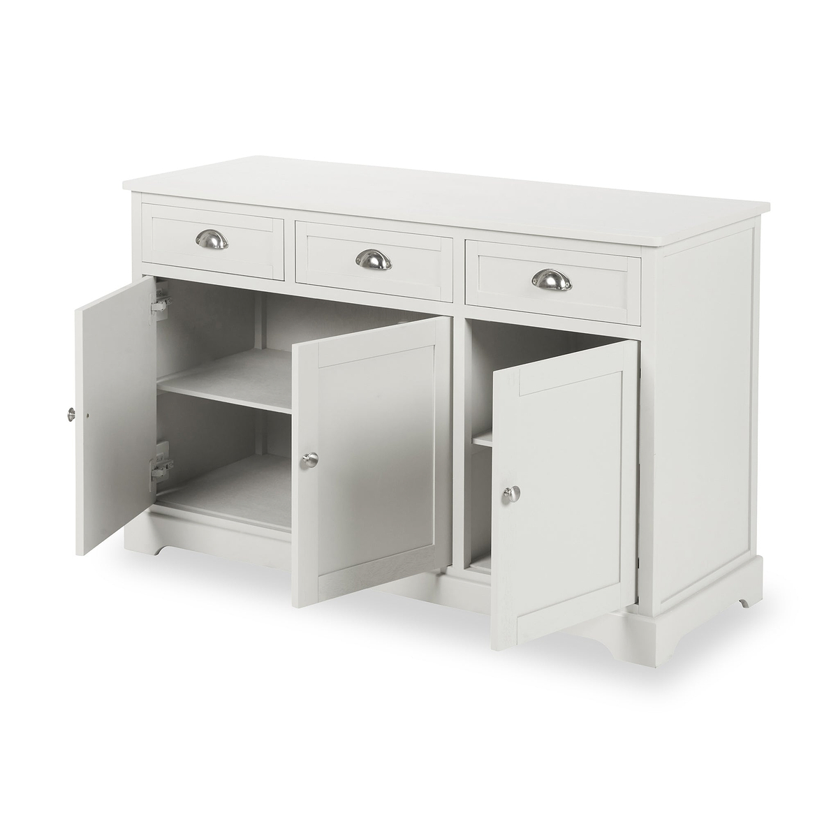 Croft Linen Pine Wood 3 Door 3 Drawer Unit from Roseland Furniture