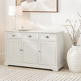 Croft Linen Pine Wood 3 Door 3 Drawer Unit from Roseland Furniture