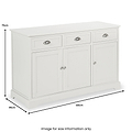 Croft Linen Pine Wood 3 Door 3 Drawer Unit from Roseland Furniture
