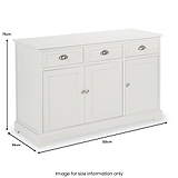 Croft Linen Pine Wood 3 Door 3 Drawer Unit from Roseland Furniture
