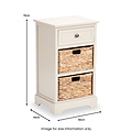 Devonshire Putty Pine Wood 3 Drawer Bedside from Roseland Furniture
