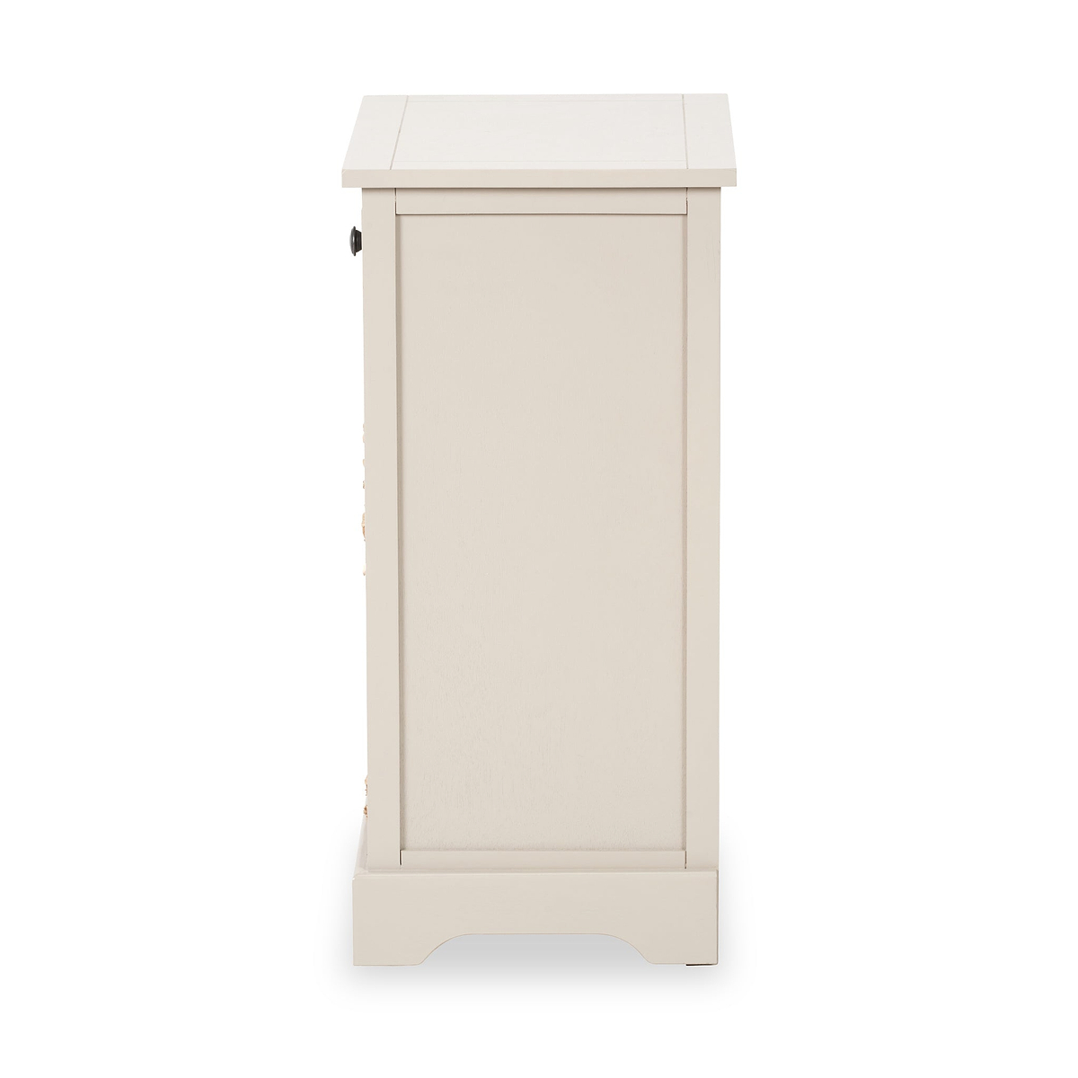 Devonshire Putty Pine Wood 3 Drawer Bedside from Roseland Furniture